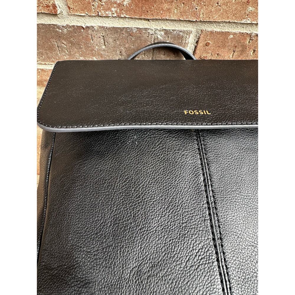 Fossil Black Leather Backpack - Picture 10 of 11
